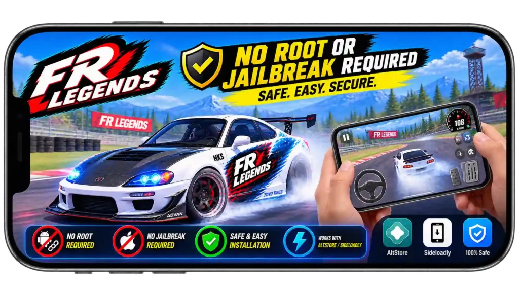 FR Legends Mod iOS on iPhone with no root or jailbreak required for installation