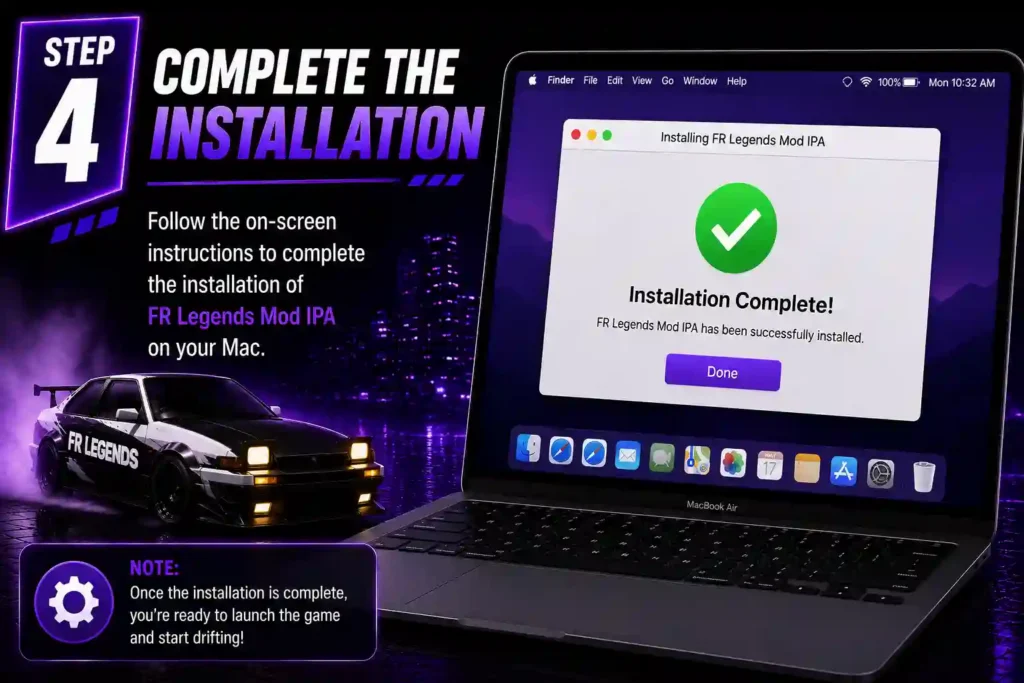 FR Legends Mod IPA for Mac download guide showing how to download an emulator such as OpenEmu or RetroArch and prepare a Mac for FR Legends Mod IPA installation